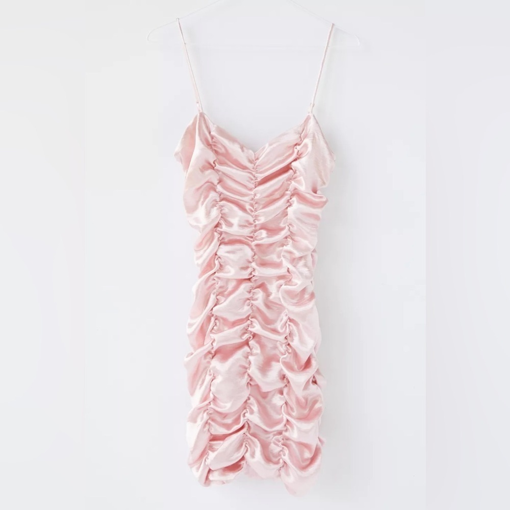 Urban Outfitters Pink Ruched Mini Dress XS